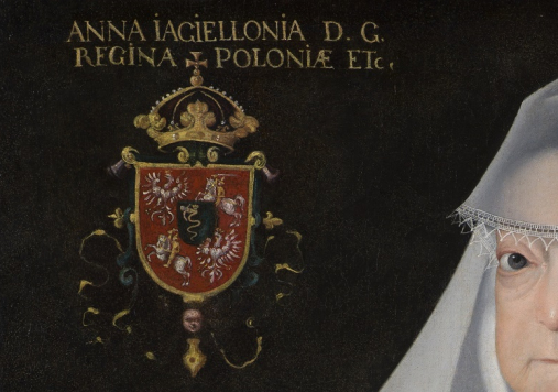 Portret królowej Anny Jagiellonki w białym welonie